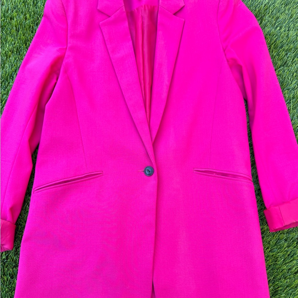 rag & bone Women’s Bright Hot Pink Single-Button Blazer size 6